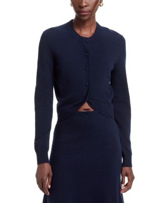 Solenne Curved Hem Button Front Cardigan