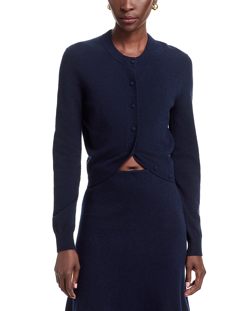A. l.c. Solenne Curved Hem Button Front Cardigan