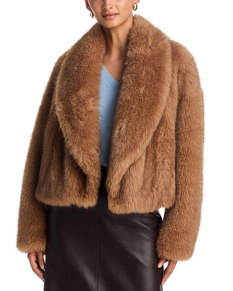 A. l.c. Solange Faux Fur Cropped Coat