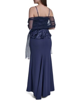 Overlay Embroidered Gown