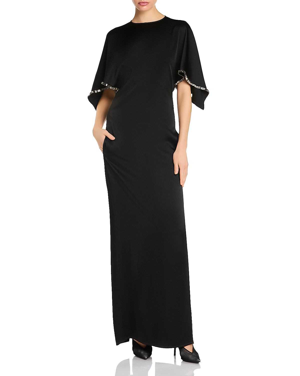 Stella McCartney Rhinestone Trim Maxi Dress