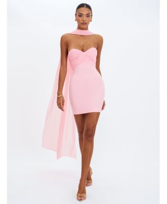 Olivia Strapless Crossover Mini Dress