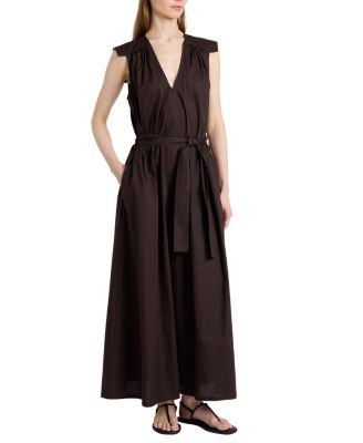  Niu Cap Sleeve Maxi Cotton Dress
