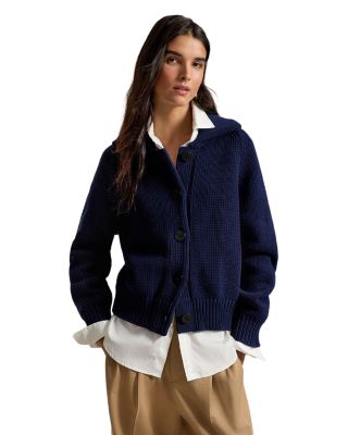Cotton Blend Buttoned Cardigan
