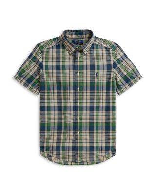 Boys' Plaid Cotton Shirt - Big Kid
