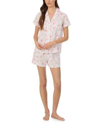 Short Sleeve Classic Lawn Notch Collar Boxer Pajama Set
