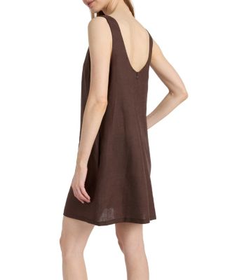Jaclyn Sleeveless Shift Linen Dress