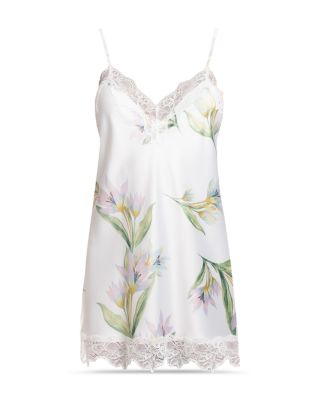 Lace Trim Satin Chemise - thumbnail 3