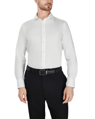 Thomas Pink Diagonal Textured Solid Dress Shirt