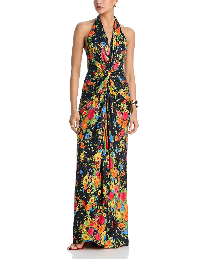 A. l.c. Mabel Twist Front Halter Maxi Dress