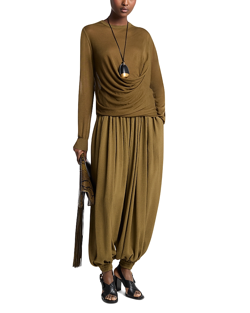 Michael Kors Collection Asymmetric Drape Pullover Sweater