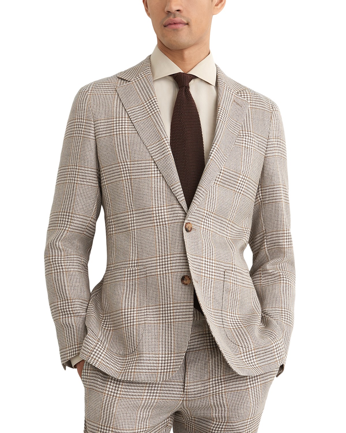 Tailored Fit Prince Of Wales Blazer