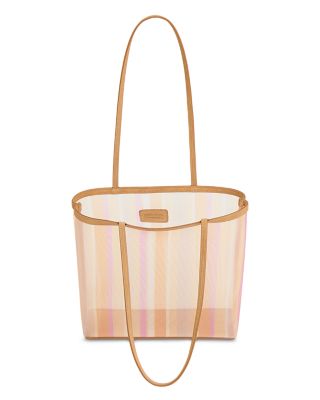 Filo Striped Mesh Tote Bag
