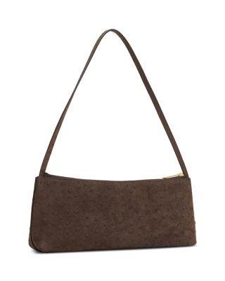 Gaia Embossed Leather Baguette Shoulder Bag
