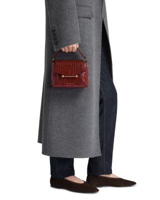 Mosaic Nano Soft Embossed Croc Top Handle Bag