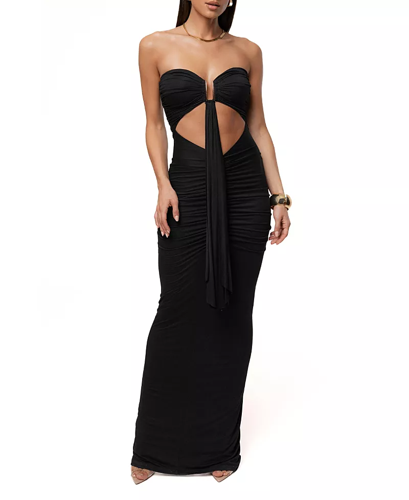 Jluxlabel Atlantis Drape Maxi Dress
