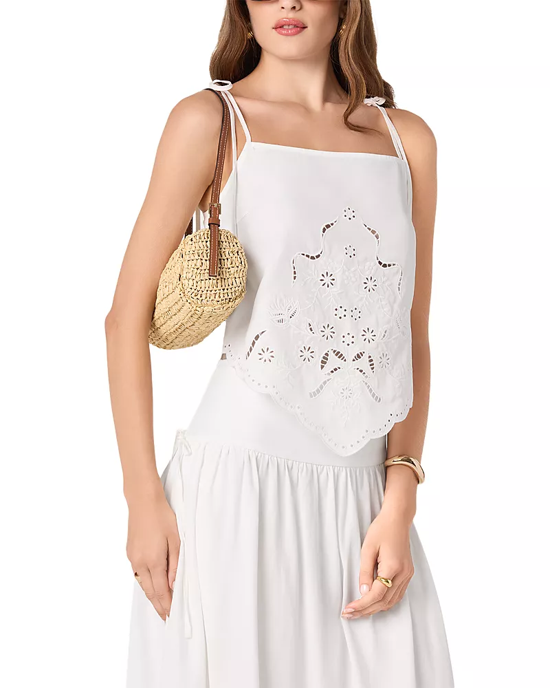 Astr the Label Stevie Embroidered Top