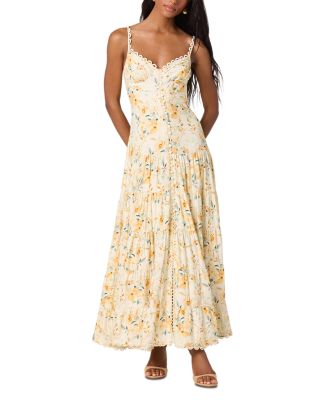 Sleeveless Drop Waist Button Down Maxi Dress