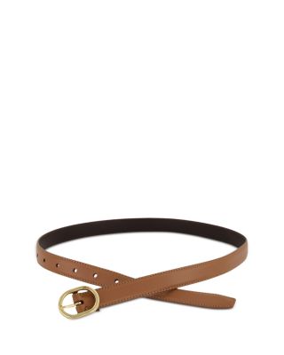 Women's Stitched Semi Feather Edge Leather Belt