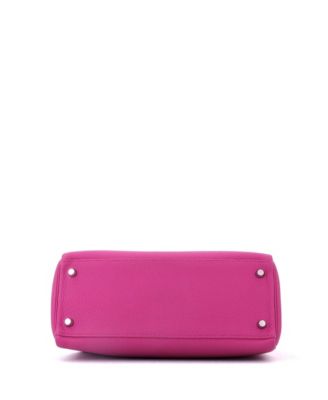 Kelly 28 Handbag Pink Togo with Palladium Hardware