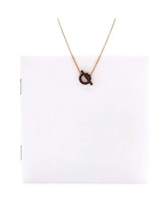 Finesse Pendant Necklace 18K Rose Gold and Black Spinels, 16"