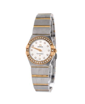  Constellation Quartz Watch in Stainless Steel and Rose Gold with Diamond Bezel and Markers 30mm