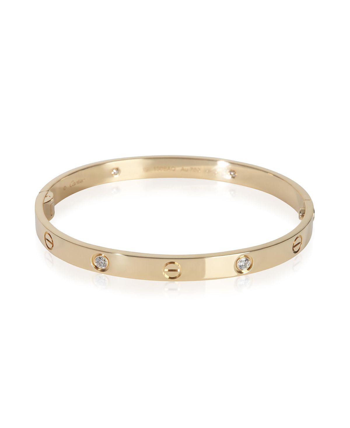 Pre-Owned Cartier Love Single Screw Closure 18k Yellow Gold Bracelet