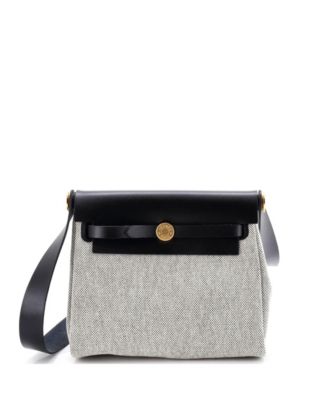 20 Herbag Zip Toile and Leather