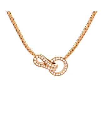  Agrafe Choker Necklace 18K Gold with Diamonds, 16"