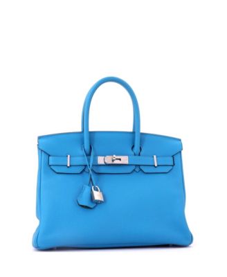 Birkin 30 Handbag Verso Togo with Palladium Hardware