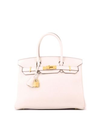 Birkin 30 Handbag Light Clemence with Gold Hardware