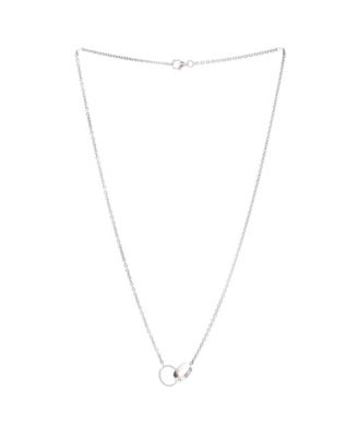  Love Interlocking Necklace 18K White Gold, 17.25"