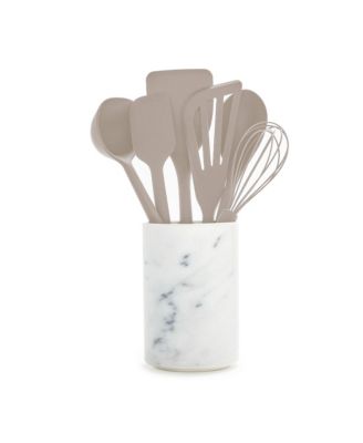 Platinum Silicone Cooking Tools with Crock, Set of 7