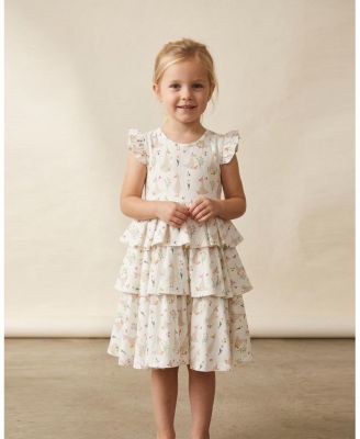  Girls' Bamboo Ruffle Layered Dress - Little Kid, Big Kid