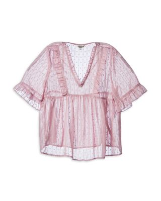 Sheer Short Sleeve Blouse - Exclusive