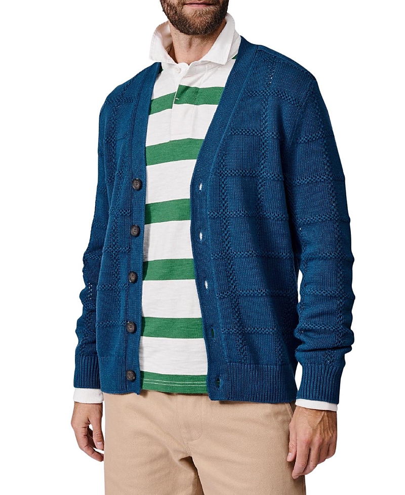 Aubin Rainham V-Neck Checked Cardigan