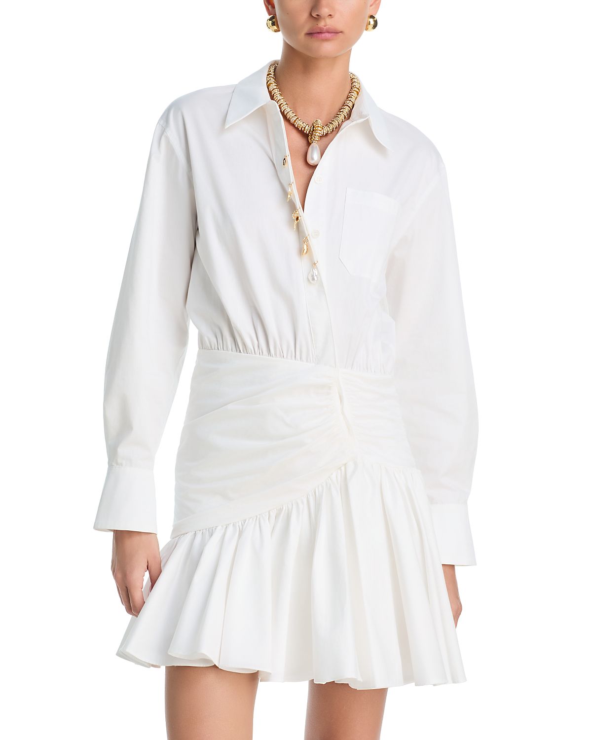 Self-Portrait Gathered Mini Dress