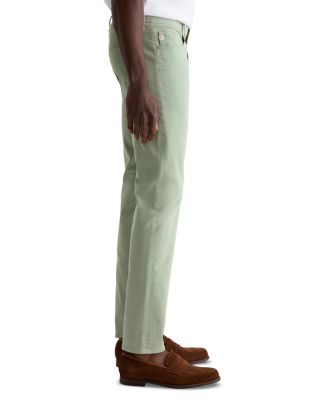 Tellis Slim Fit 34" Twill Pants in Faded Moss