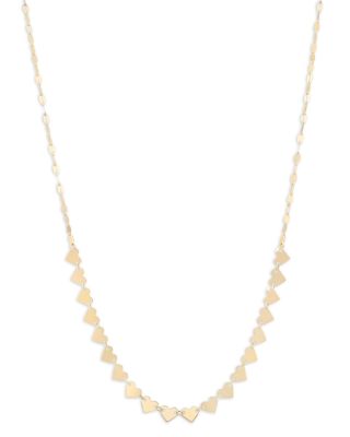 14K Gold Heart Disc & Blake Chain Remix Necklace, 18"
