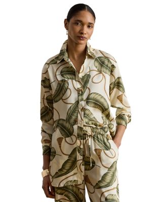 Relaxed Fit Rope Print Twill Shirt