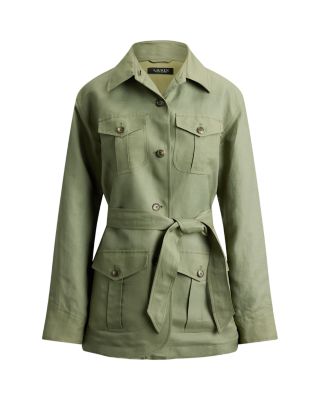 Linen Blend Twill Field Jacket - thumbnail 10