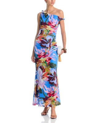 side tie mini dress Crimson Floral Print Open Side Tie Mini Dress