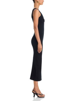 bardot ribbed dress Women's Taupe Ribbed Bardot Button Down Maxi Dress