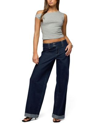 Keryn Striped Asymmetric Top