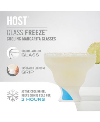  Glass FREEZE Margarita Cooling Cup, Set of 2