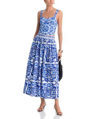 Tile Midi Skirt & Tank Top Set - Exclusive