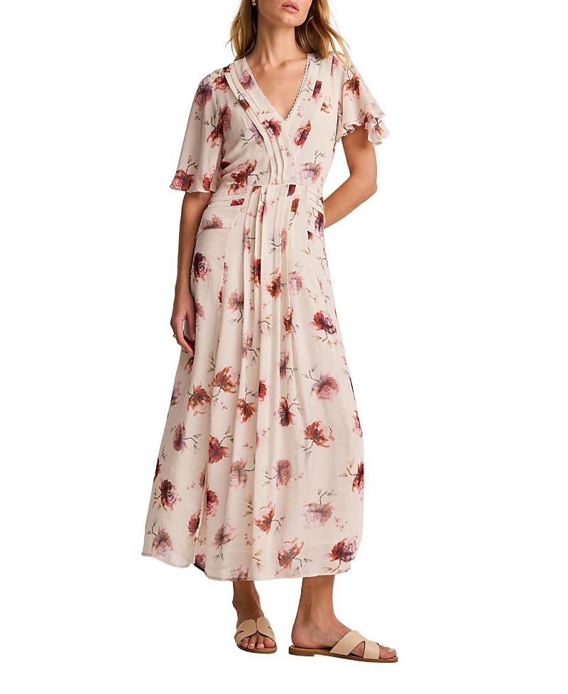 Mint Velvet Women's Soft Bloom Button-Front Midi Dress