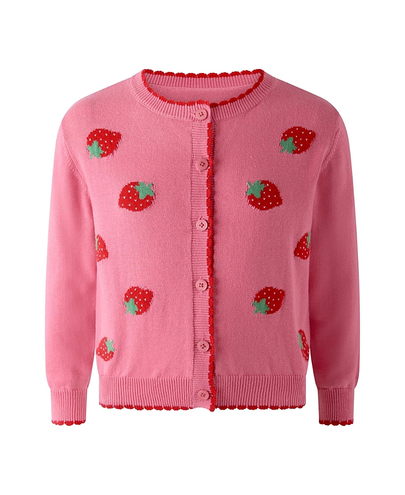 Rachel Riley Girls' Strawberry Cardigan - Little Kid, Big Kid