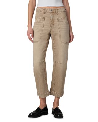 The Double Pocket Barrel Jeans in Washed Tan