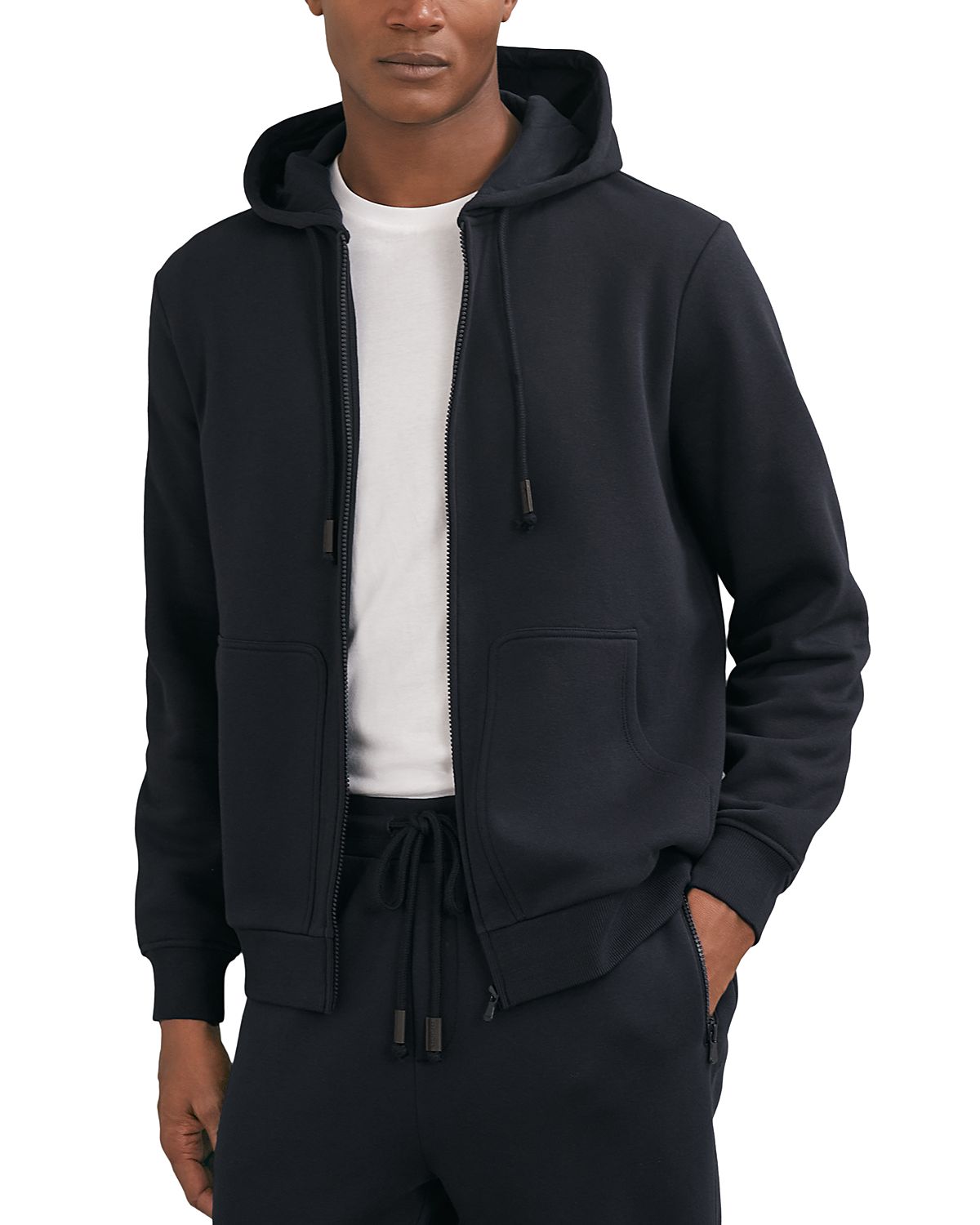 Reiss Howel Zip Through Drawstring Hoodie
